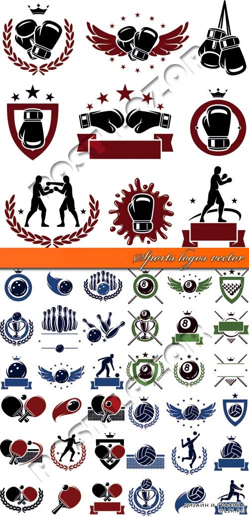 Спорт логотипы | Sports logos vector