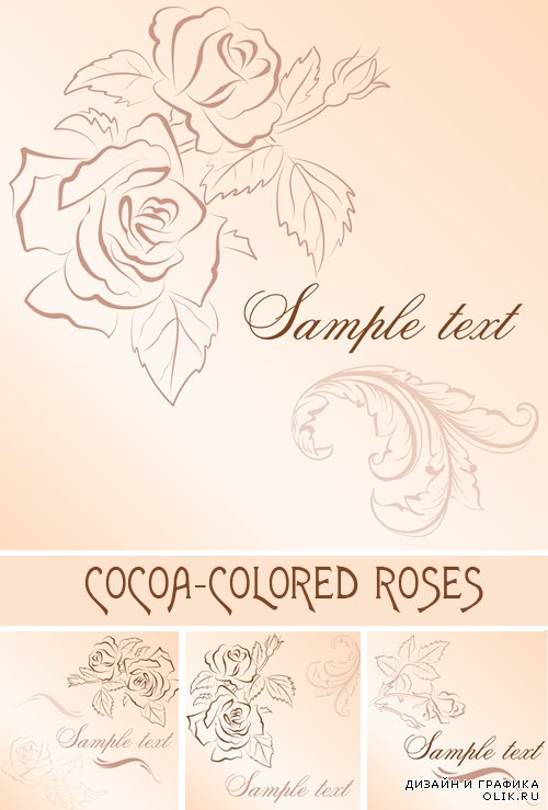 Cocoa-colored roses backgrounds