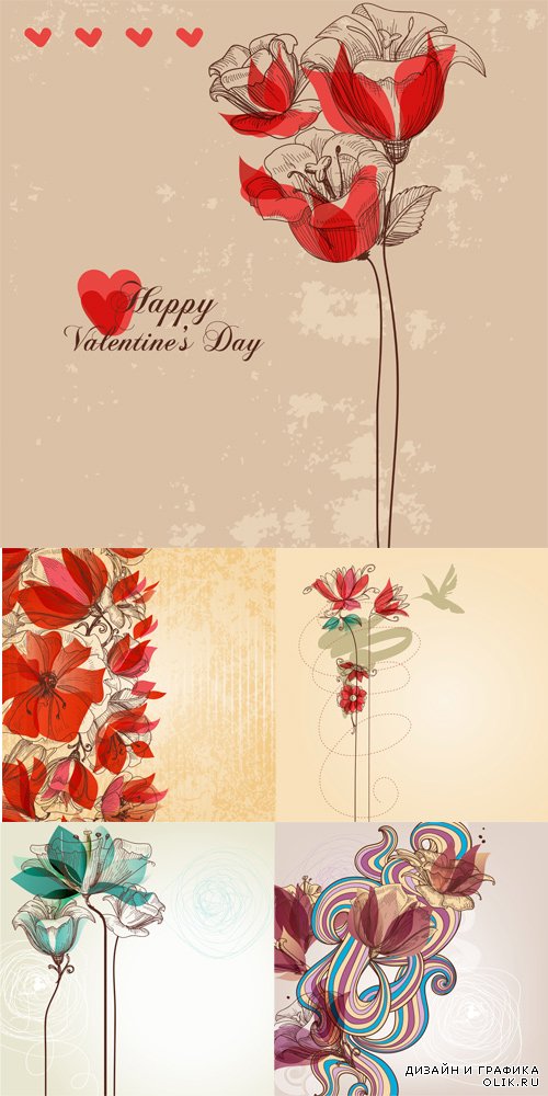 Beautiful flowers on Valentine's Day - Красивые цветы на День святого Валентина
