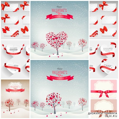 Vector collection for Valentines Day, 14 February, part 27
