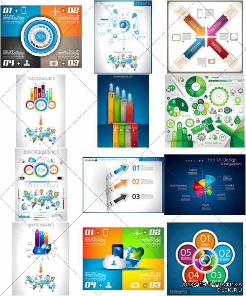 Дизайн шаблонов для бинеса, инфографика | Design templates for enterprises, infographics 10, вектор