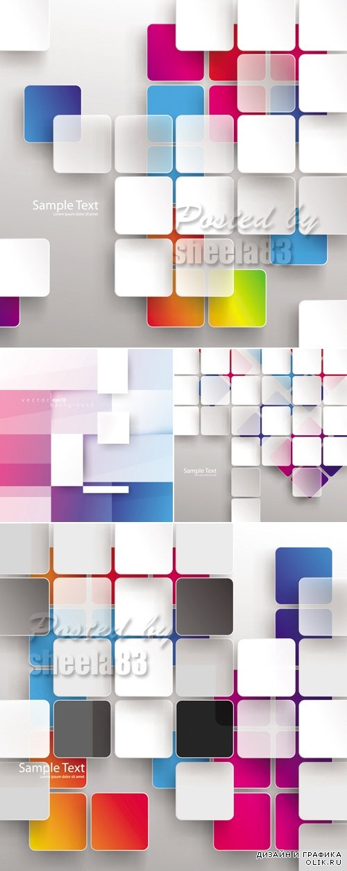 Abstract Cubes Backgrounds Vector