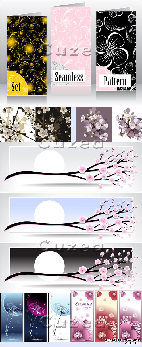 Vector - Flowers banners
