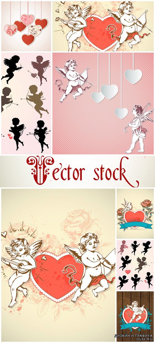 Vector - Angels for Valentines day 2