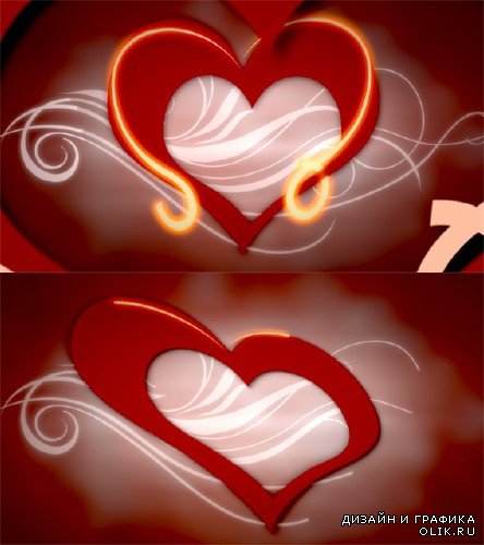 Два романтических футажа - Большое сердце