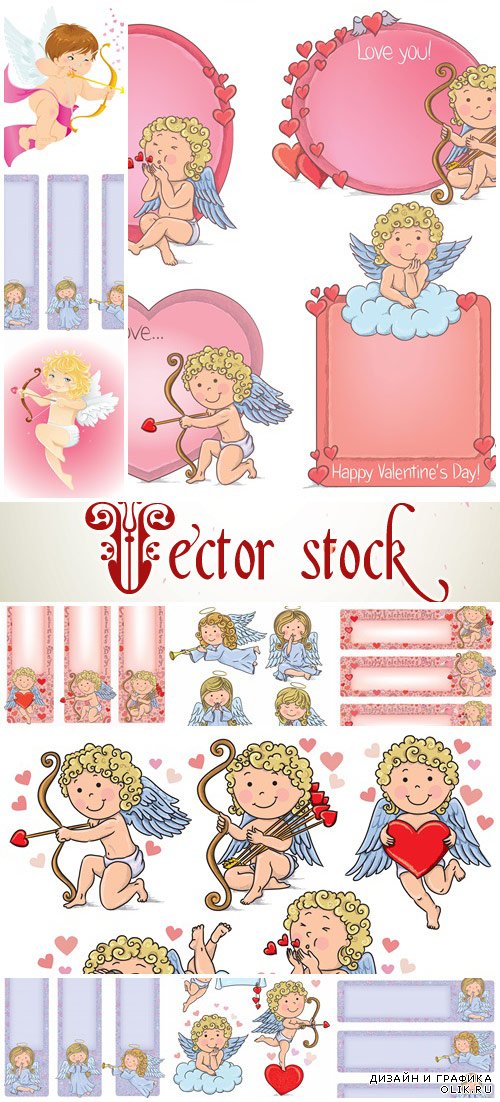 Vector - Angels for valentine day