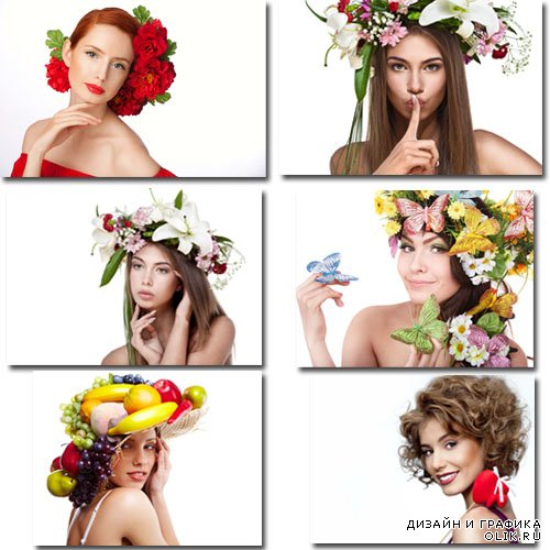  Фоны для фото - 12 весенних девушек в цветах 