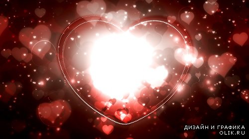 Футаж Сердце 1 HD / Sparkle Hearts HD