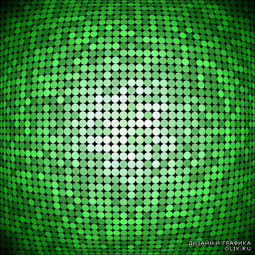 Векторный клипарт - Зелёные фоны