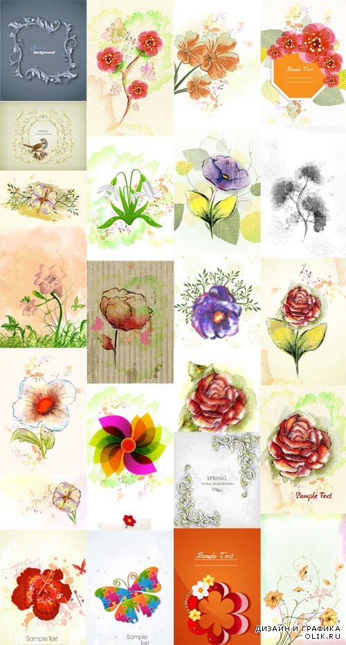25 Spring Vector Illustrations Set 4