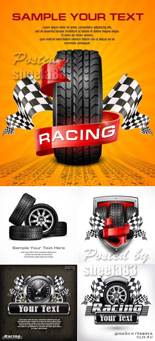 Racing & Car Tire Vector