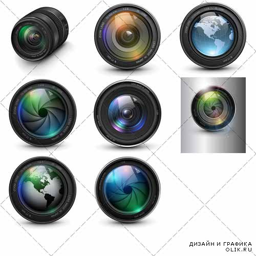 Фото профессиональный объектив | Photography professional lens, вектор