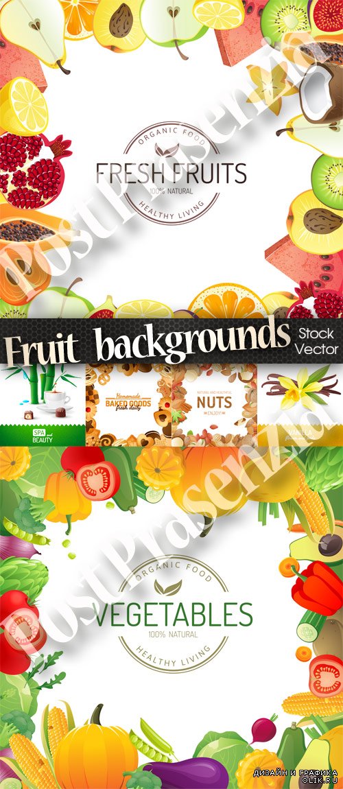 Fruit backgrounds - Фруктовые фоны