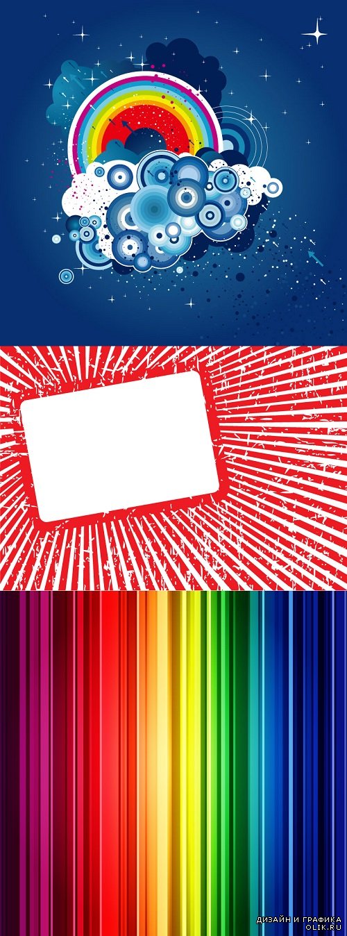 Vector - Rainbow color backgrounds