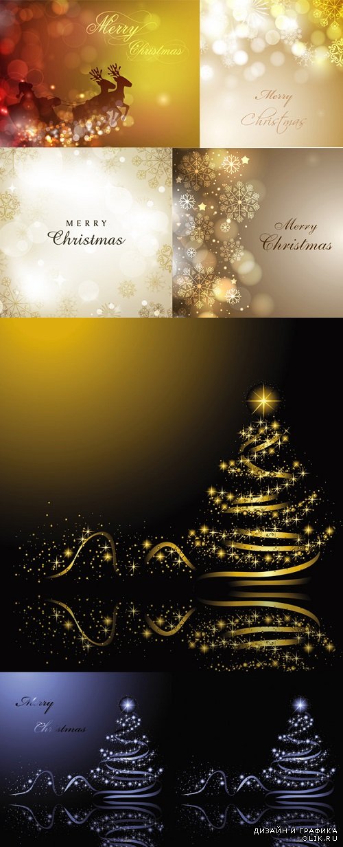 Vector - Gold new year backgrounds