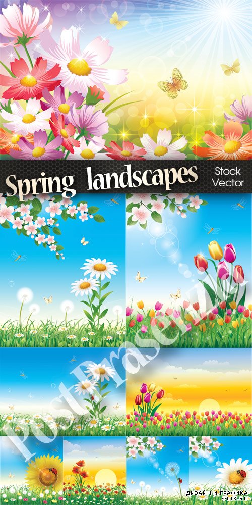 Spring landscapes, insects and flowers - Весенние пейзажи, насекомые и цветы