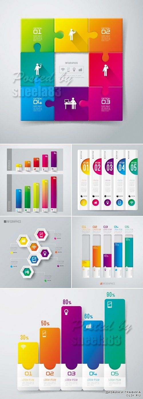 Colorful Infographic Templates Vector