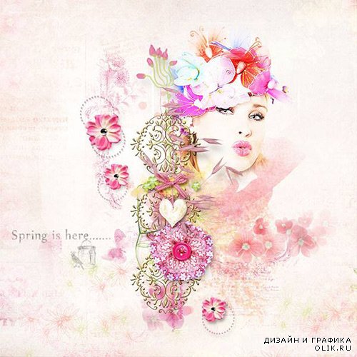 Скрап-набор Spring Kiss - Поцелуй Весны