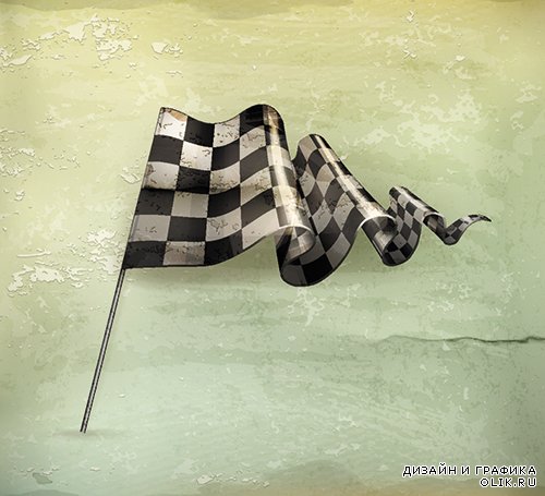 Векторный клипарт - Финишные флаги
