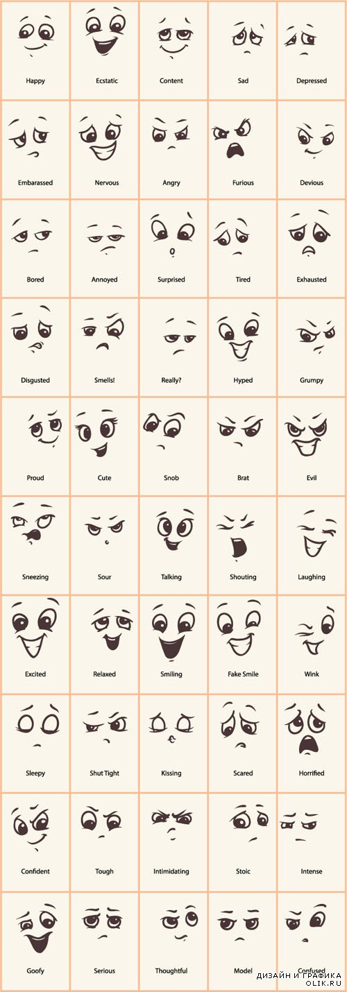 Vector Doodled Expressions Collection
