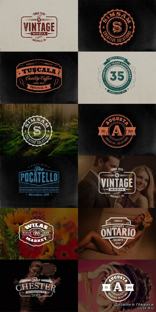 10 Retro Signs and Badges Volume 2