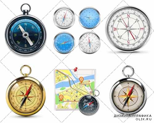 Путешествовать с компасом | Traveling with compass, вектор