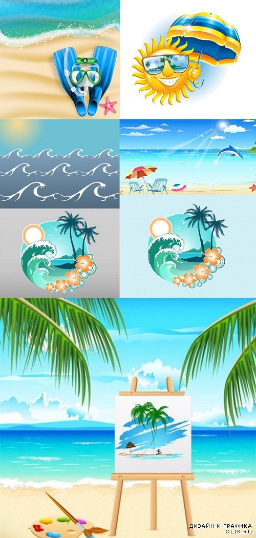 Vector - Summer backgrounds on holiday