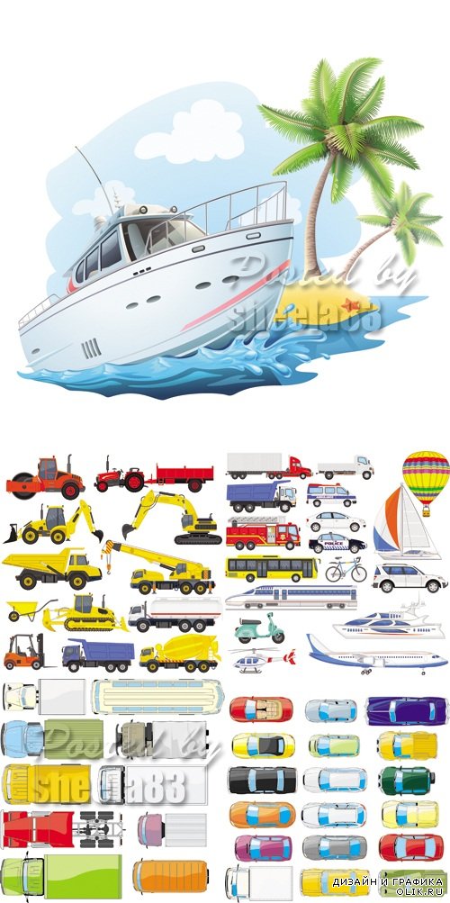 Various Transport Icons Vector