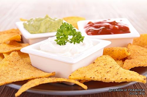 Растровый клипарт - Мексиканские чипсы Начос