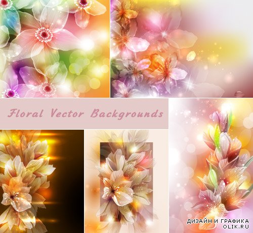 Abstract backgrounds flowers