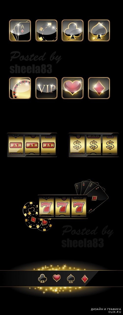 Casino Icons Vector