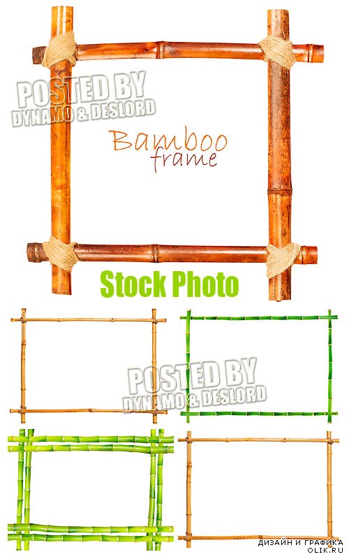 Бамбуковые рамки - Растровый клипарт