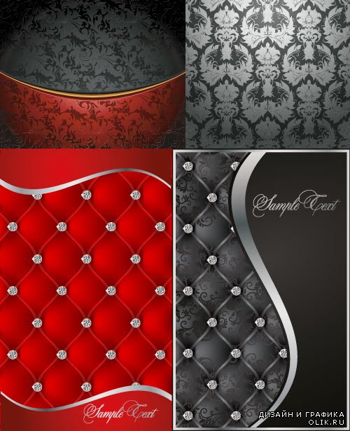 Leather furniture patterns backgrounds vector