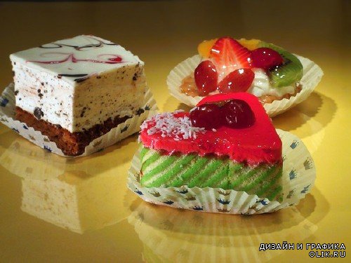 Подборка сладостей и десертов (растровый клипарт)