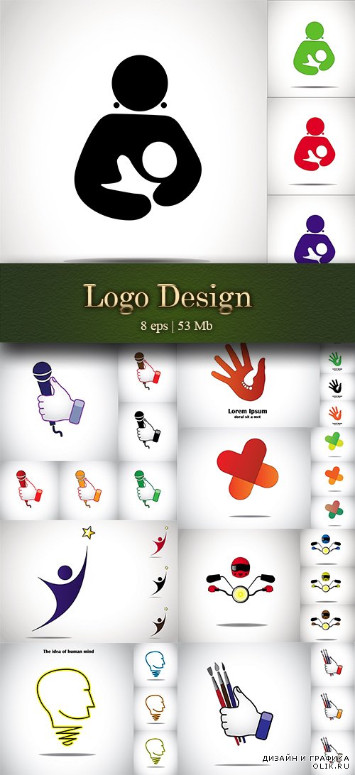 Colorful logos design