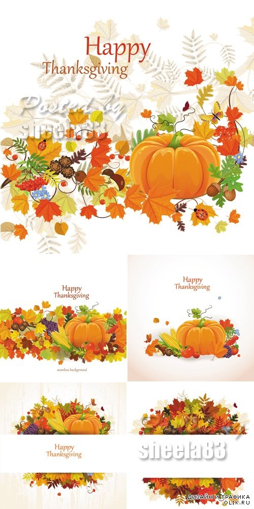 Thanksgiving Day Backgrounds Vector