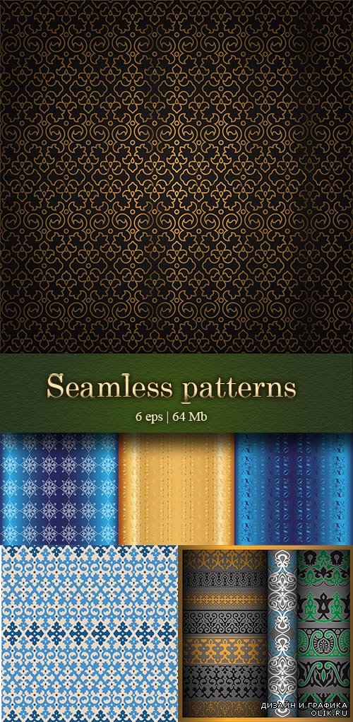 Decorative seamless patterns and Backgrounds