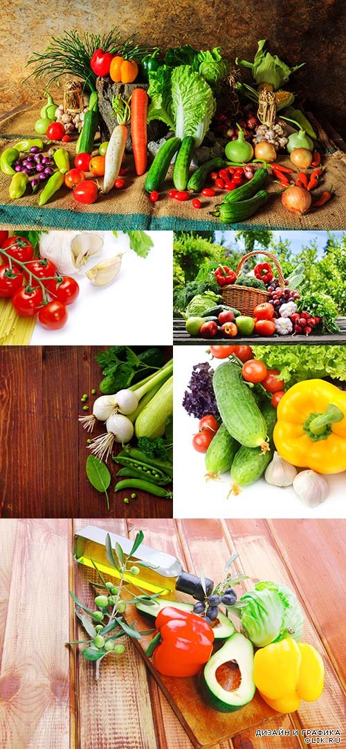 Растровый клипарт - Свежие овощи