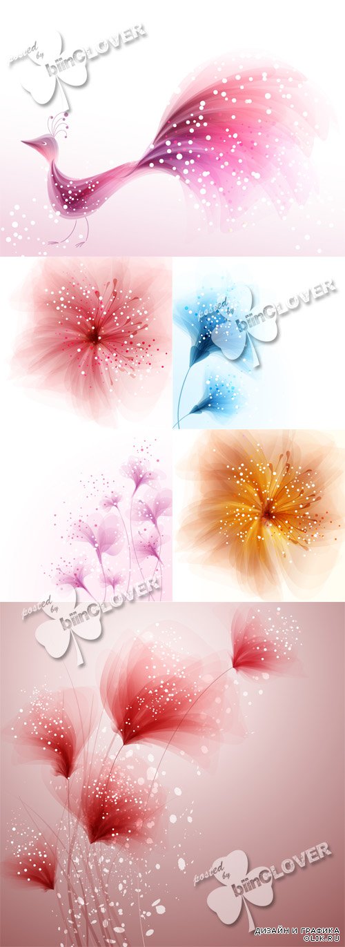 Abstract background with flowers 0594