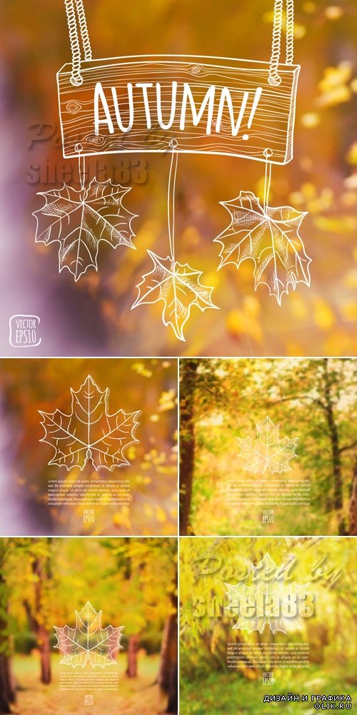 Autumn Nature Backgrounds Vector