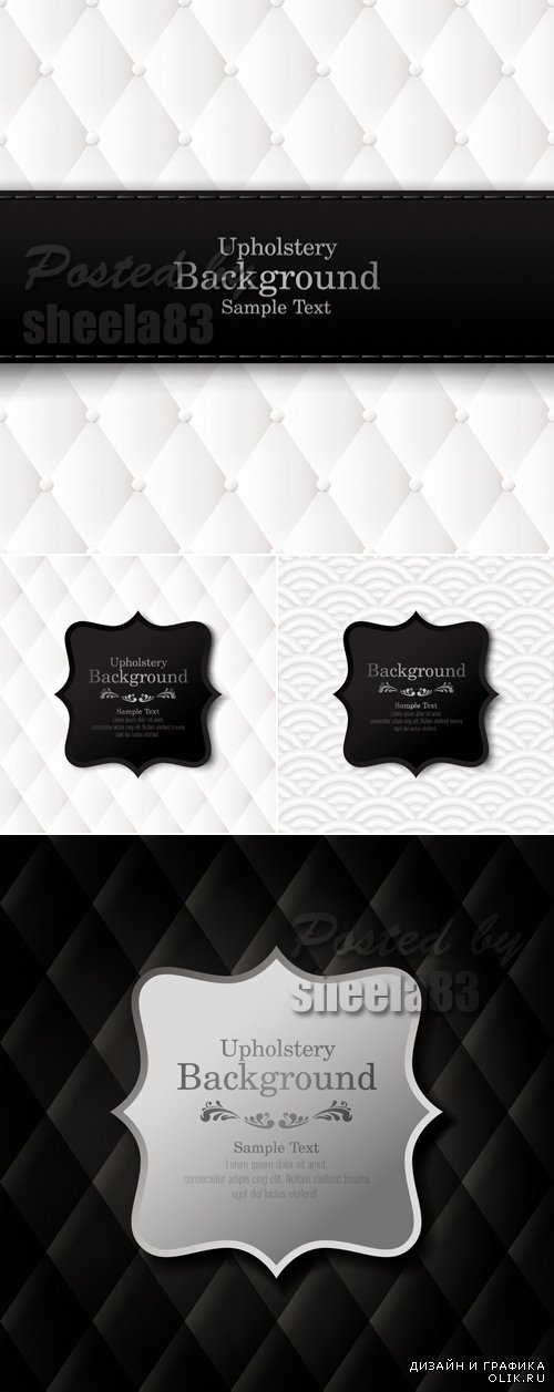 Upholstery Backgrounds Vector