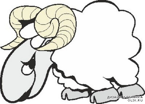 Овцы и бараны (подборка векторных отрисовок)