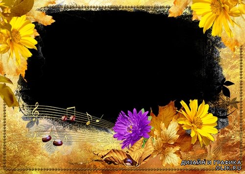 Мелодия осени - Осенняя романтическая рамка