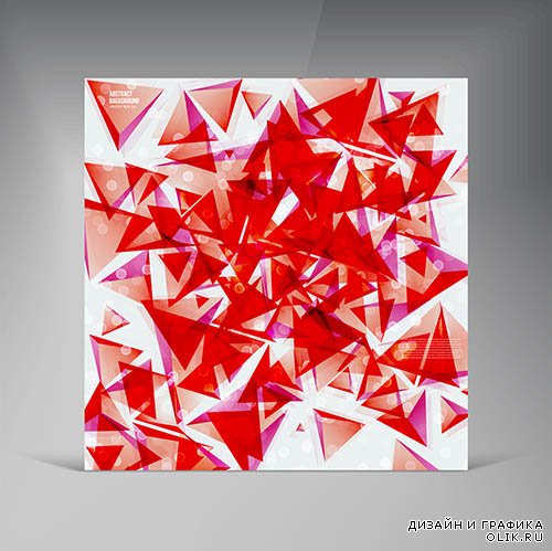Красные треугольные фоны в векторе
