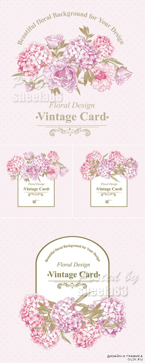 Floral Cards Vector