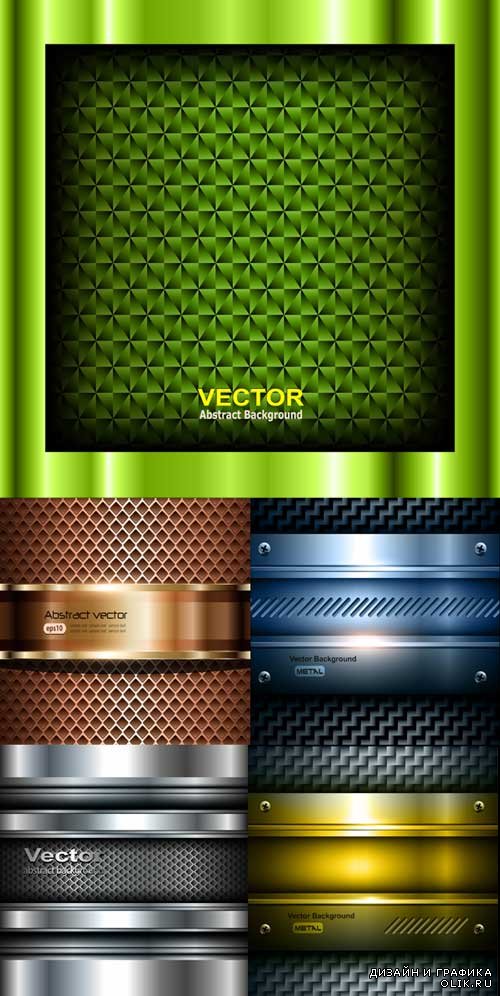 luxurious Metal Vector Backgrounds
