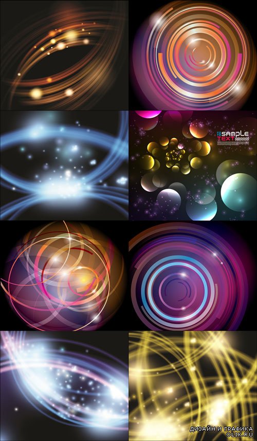 Abstract colored circular background art