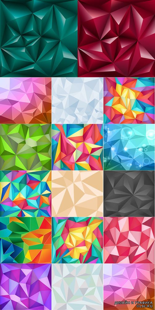 3D triangles backgrounds