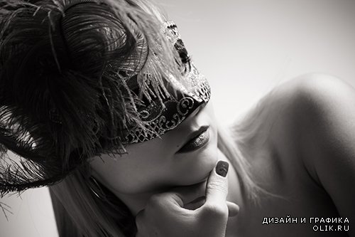 Растровый клипарт - Венецианские маскарадные маски