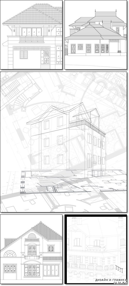 Abstract architectural house - Vector